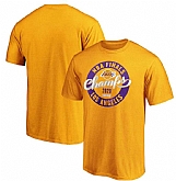 Men's Los Angeles Lakers Gold 2020 NBA Finals Champions Zone Laces T-Shirt,baseball caps,new era cap wholesale,wholesale hats